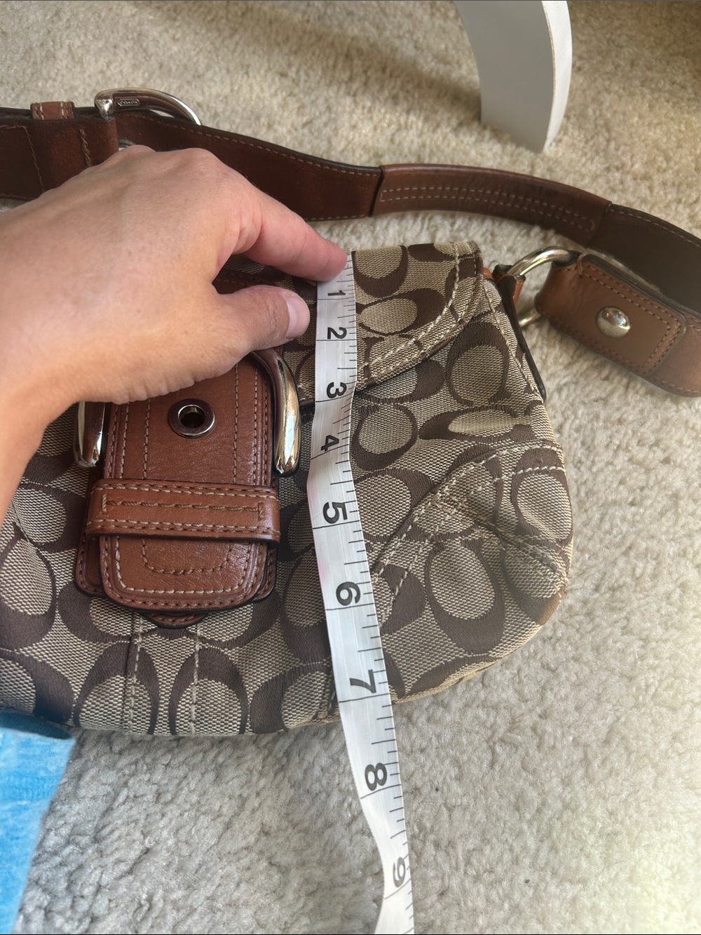 Vintage coach soho bag 11860 brown canvas - Picture 12 of 14